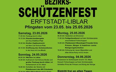 Sebastianer feiern 290 Jahre und laden zum Bezirks-Schützenfest in Liblar ein